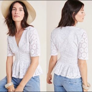 Gorgeous white eyelet top